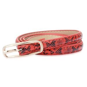 4 for $20 J Francis Leather Belt with Rosetone Buckle Red